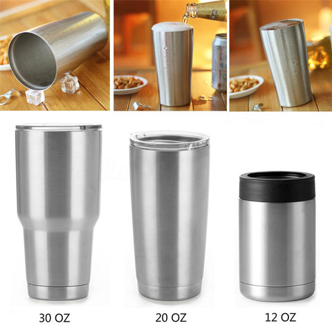 New Drinkware Stainless Steel Double Wall Tumbler With Lid Travel Cup 12/20/30oz Vacuum Insulated  Vacuum Thermoses